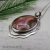 NS-109 Sterling Silver and Aqua Nueva Agate Pendant Necklace