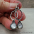 ES-171 Sterling Silver and Mother of Pearl Drop Earrings