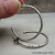 ES-189 Line Textured Sterling Silver Post-Style Hoops