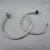ES-189 Line Textured Sterling Silver Post-Style Hoops