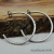 ES-189 Line Textured Sterling Silver Post-Style Hoops