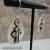 ES-190 Carved Cross Sterling Silver Earrings