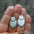 ES-161 Sterling Silver Layered and Textured Oval Earrings