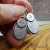 ES-161 Sterling Silver Layered and Textured Oval Earrings
