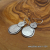 ES-160 Sterling Silver Layered and Textured Teardrop Earrings