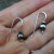 ES-175 Tiny Sterling Silver Drops with Navajo Pearl Style Beads