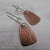 EC-5 Textured Copper Shield Earrings