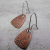 EC-5 Textured Copper Shield Earrings
