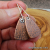 EC-5 Textured Copper Shield Earrings
