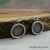 ES-159 ES-158  Textured Circle Sterling Silver Earrings