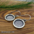 ES-159 ES-158  Textured Circle Sterling Silver Earrings