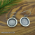 ES-159 ES-158  Textured Circle Sterling Silver Earrings