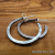 ES-184 Textured Sterling Silver Post-Style Hoops