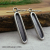 ES-157 Textured Long Oval Sterling Silver Earrings ES-157 Textured Long Oval Sterling Silver Earrings
