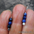 ES-177 Tiny Sodalite and Sterling Silver Drop Earrings