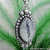 NS-138 Tourmilated Quartz and  Sterling Silver Pendant Necklace