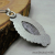 NS-138 Tourmilated Quartz and  Sterling Silver Pendant Necklace