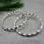 ES-172 Twisted Sterling Silver Hoops - Shiny