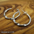 ES-183 Twisted Sterling Silver Post-Style Hoops