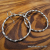 ES-173 Twisted Sterling Silver Hoops - Oxidized
