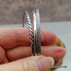 BS-60 Set of 3 Sterling Silver Bangles