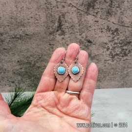 EC-4 Copper and Sleeping Beauty Turquoise Earrings