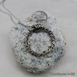 NS-150 Sterling Silver Wire Wrapped Pendant