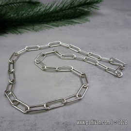 NS-124 Sterling Silver Paper Clip Chain Necklace NS-124 Sterling Silver Paper Clip Chain Necklace