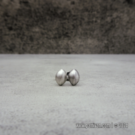 ES-167 Sterling Silver Studs - Three Dimensional Ovals ES-167 Sterling Silver Studs - Three Dimensional Ovals