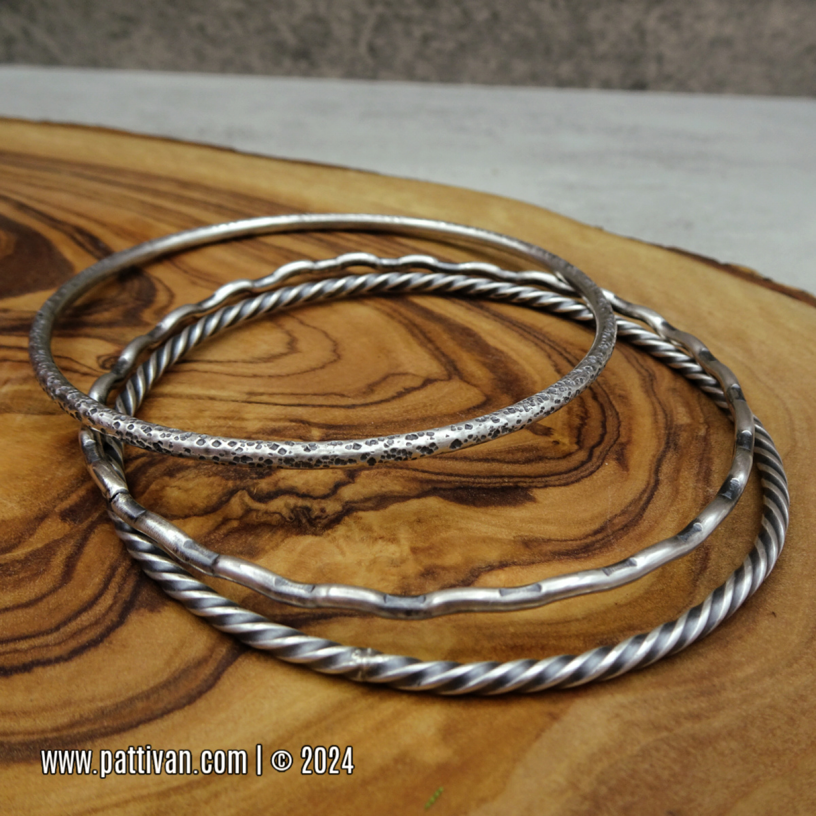 Set of sterling silver bangles hotsell