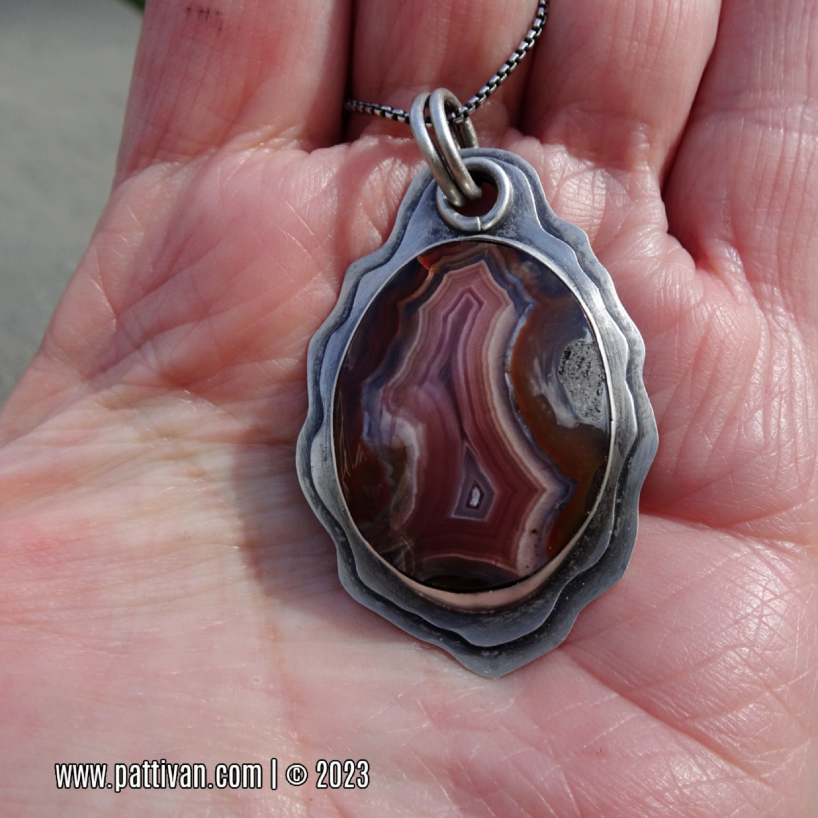 Sterling silver deals agate pendant
