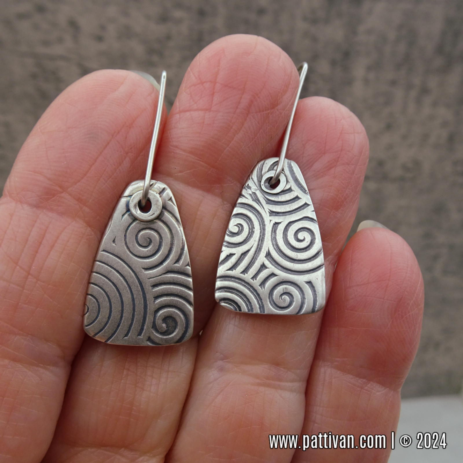 Sterling Silver Shield Earring Sterling Silver Shield Earring