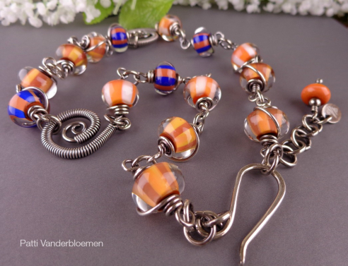 Artisan Lampwork and Sterling Silver Necklace