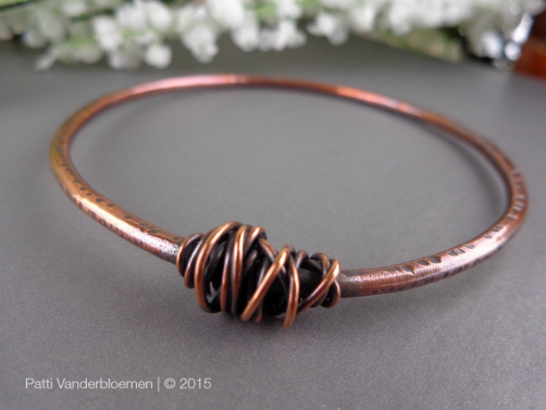 Solid Copper "Nest" Bangle