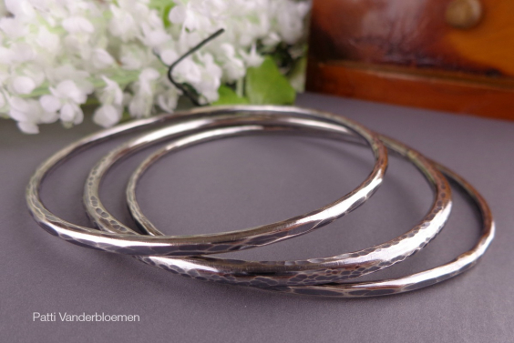 Sterling Silver Stacked Bangles