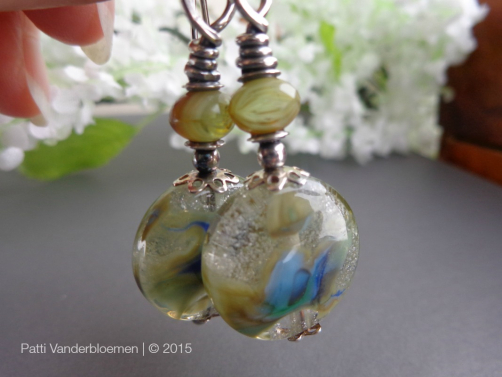 Artisan Lampwork and Sterling Silver Earrings