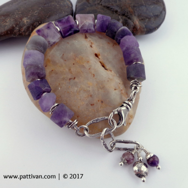 Amethyst and Sterling Silver Bracelet