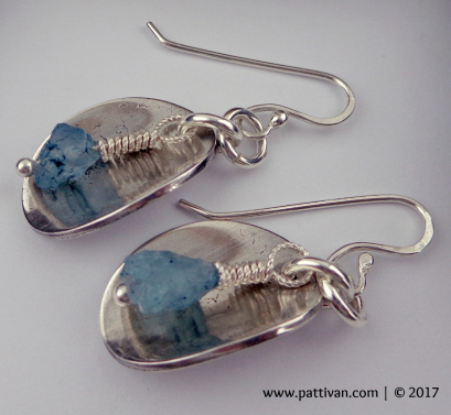 Aquamarine and Sterling Silver Earrings