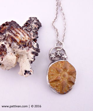 Artisan Ceramic and Sterling Silver Pendant Necklace