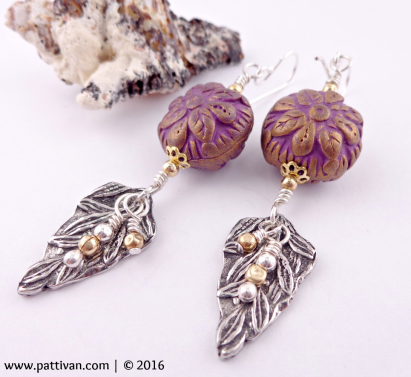 Artisan Pewter and Polymer Clay Earrings