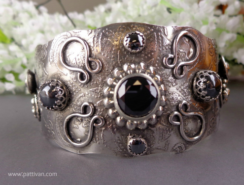 Boho Sterling Silver Cuff