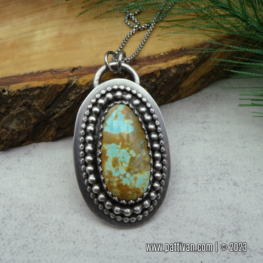 Boulder Turquoise and Sterling Silver Pendant