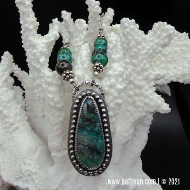 Chrysocolla and Sterling Silver Necklace