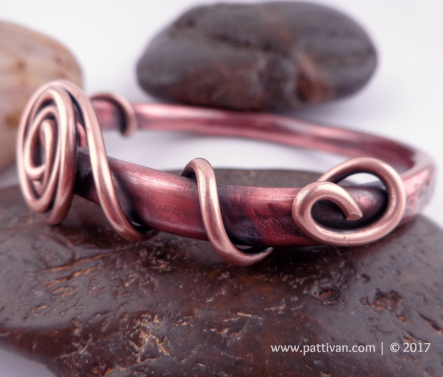 Bronze on Copper Mixed Metal Bangle