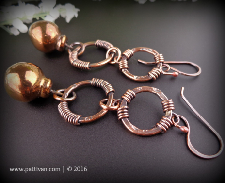Copper Lustre Earrings
