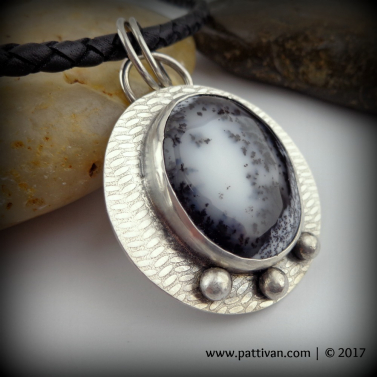 Dendritic Opal and Sterling Silver Necklace