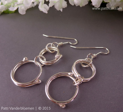 Double Sterling Silver Hoop Earrings