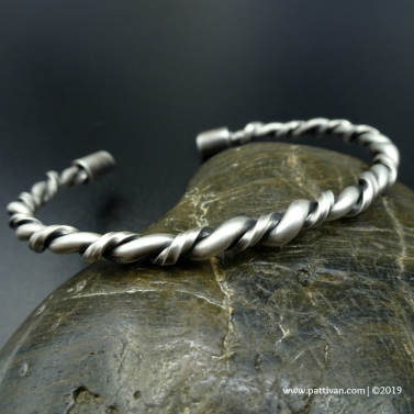 Double Twisted Sterling Silver Cuff