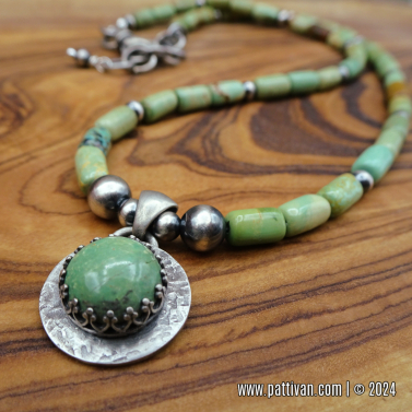 Elisa Green Turquoise and Sterling Silver Necklace
