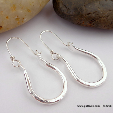 Fine Silver Hoops-Medium